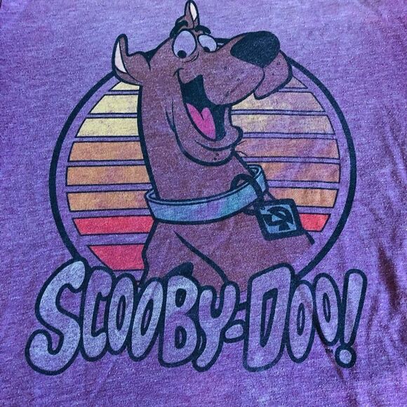 Scooby Doo Purple Vintage Inspired Kids Graphic T-Shirt - Picture 2 of 8